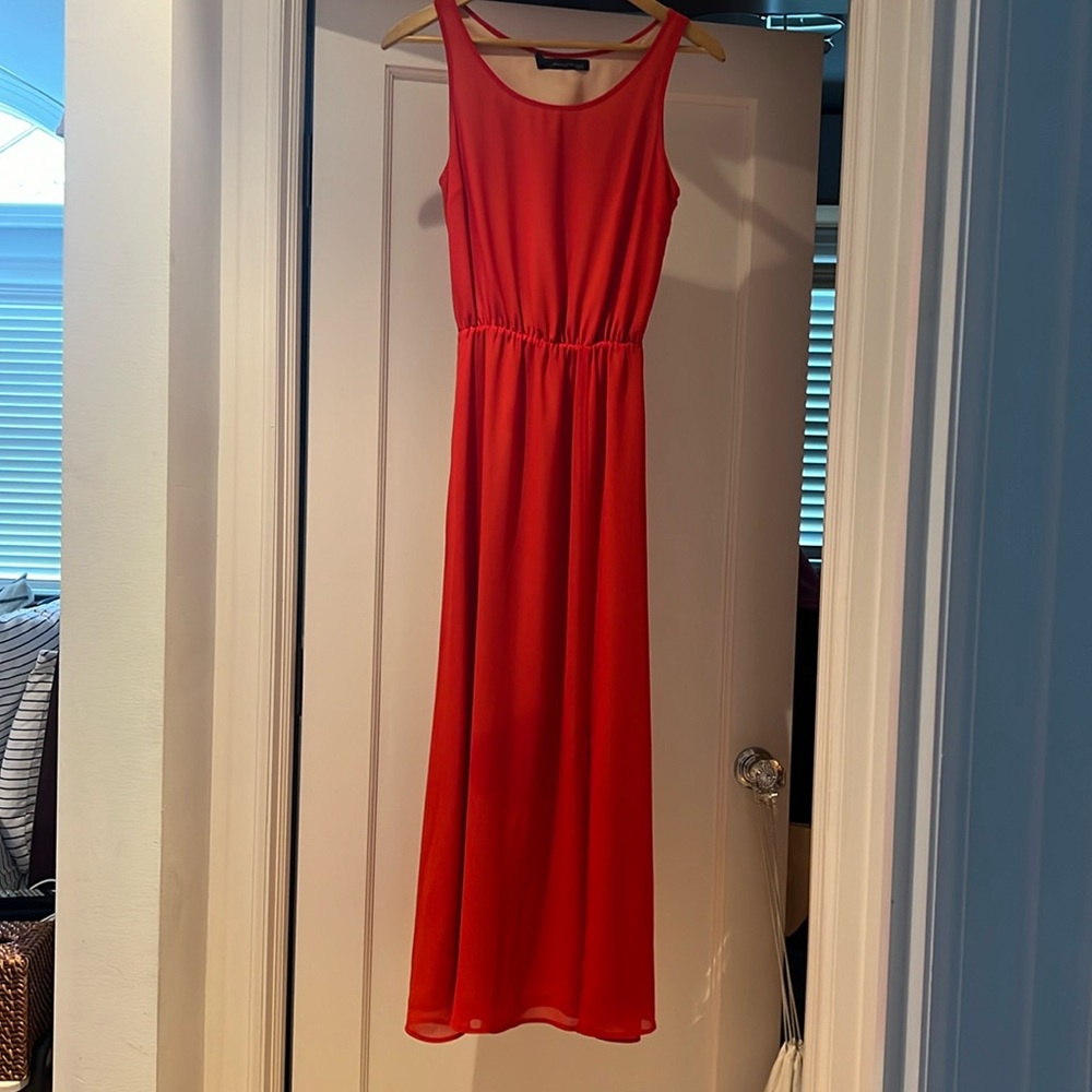 Patterson Kincaid red maxi dress